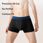 QINCAO Mens Boxers 6 Pack, Logo-Free Underwear, Soft Cotton, Breathable