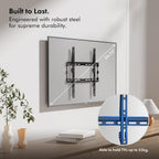 VonHaus TV Wall Bracket for 32-75" Screens, Ultra-Slim TV Bracket with Spirit Level, Flat to Wall Mount, 55kg Capacity, Max VESA : 400x400 mm