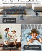 Tapo C210P2 2K 3MP Pan/Tilt Indoor Security Camera Set, Pet Camera