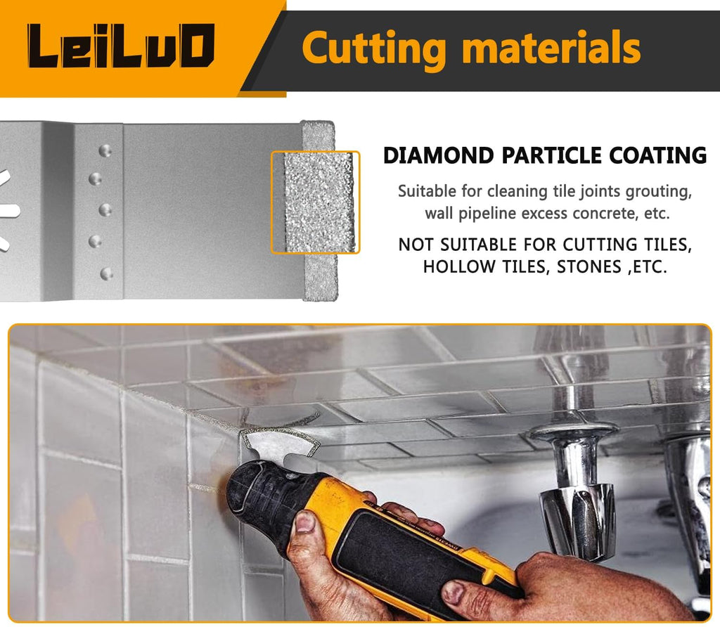 LEILUO 32Pcs Oscillating Tool Blades Wood Metal Multitool Blades Set