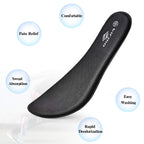 Women’s Memory Foam Insoles Replacement, Running Insoles Inserts for Sports Shoes Trainers Sneakers Work Boots Walking Shoes, Cushioning Comfort Insoles for Women 1 Pair, Size 5 UK W, Black