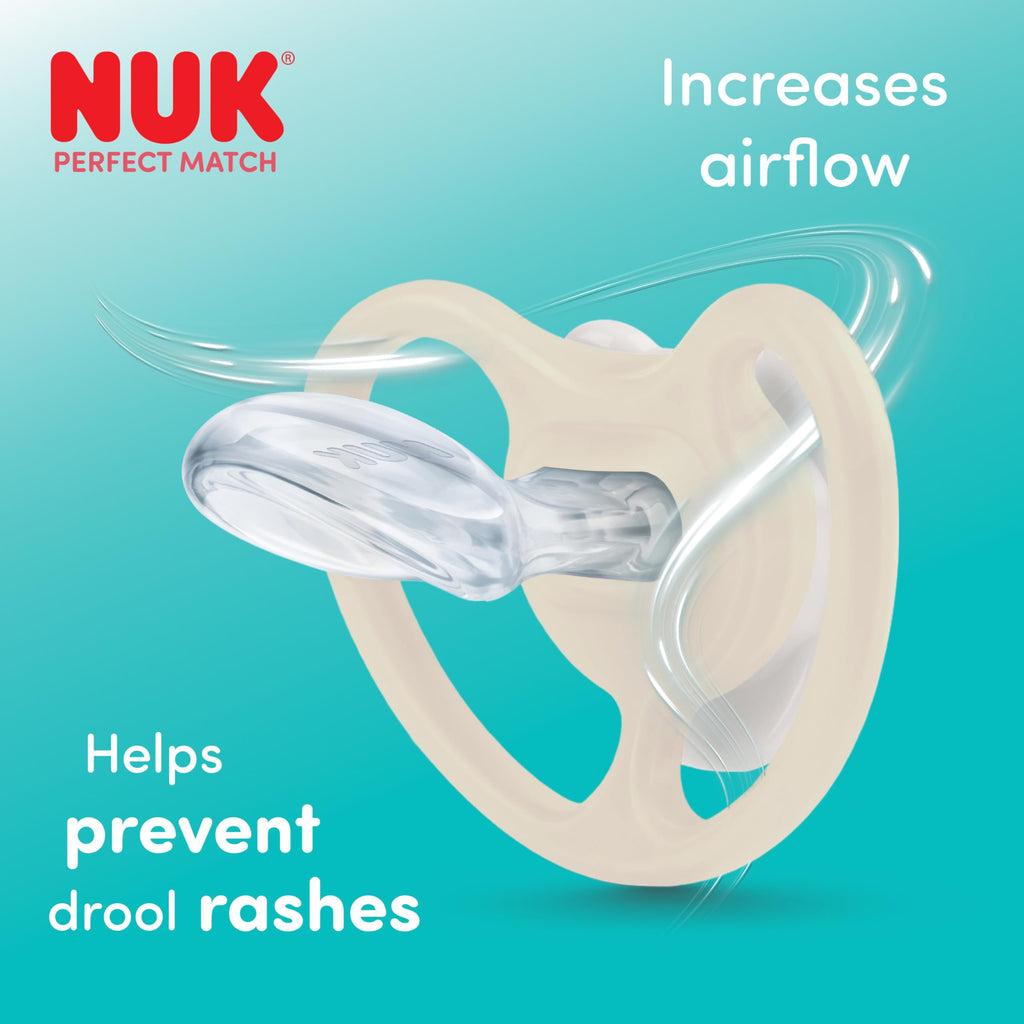 NUK Perfect Match Baby Bottle | 3+ Months | 260ml | Anti Colic Feeding Bottle | PP | Temperature Control Indicator | Hippo | 3 Count
