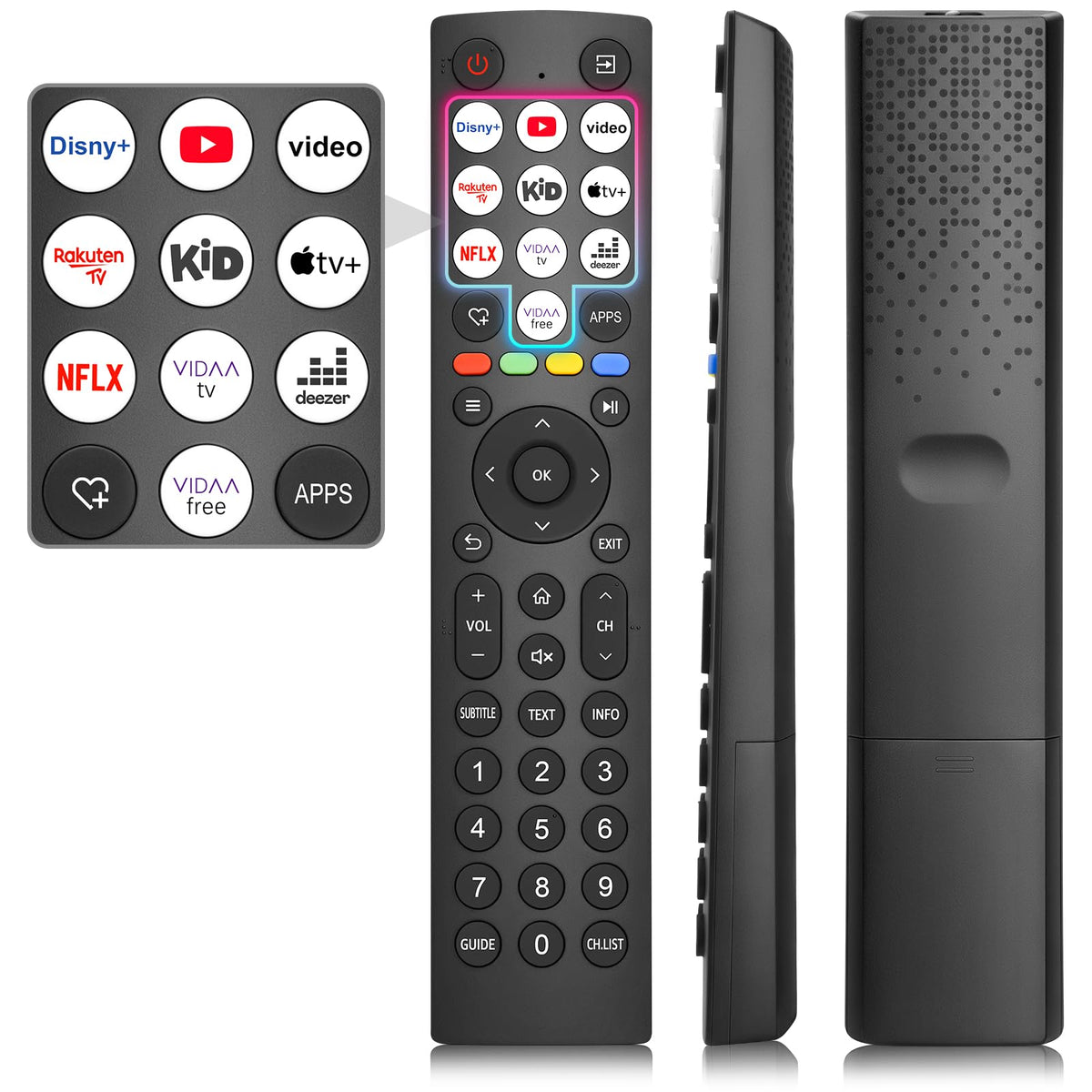 for JVC-TV-Remote-Control, Universal Replacement RM-C3338 for JVC Smart TV