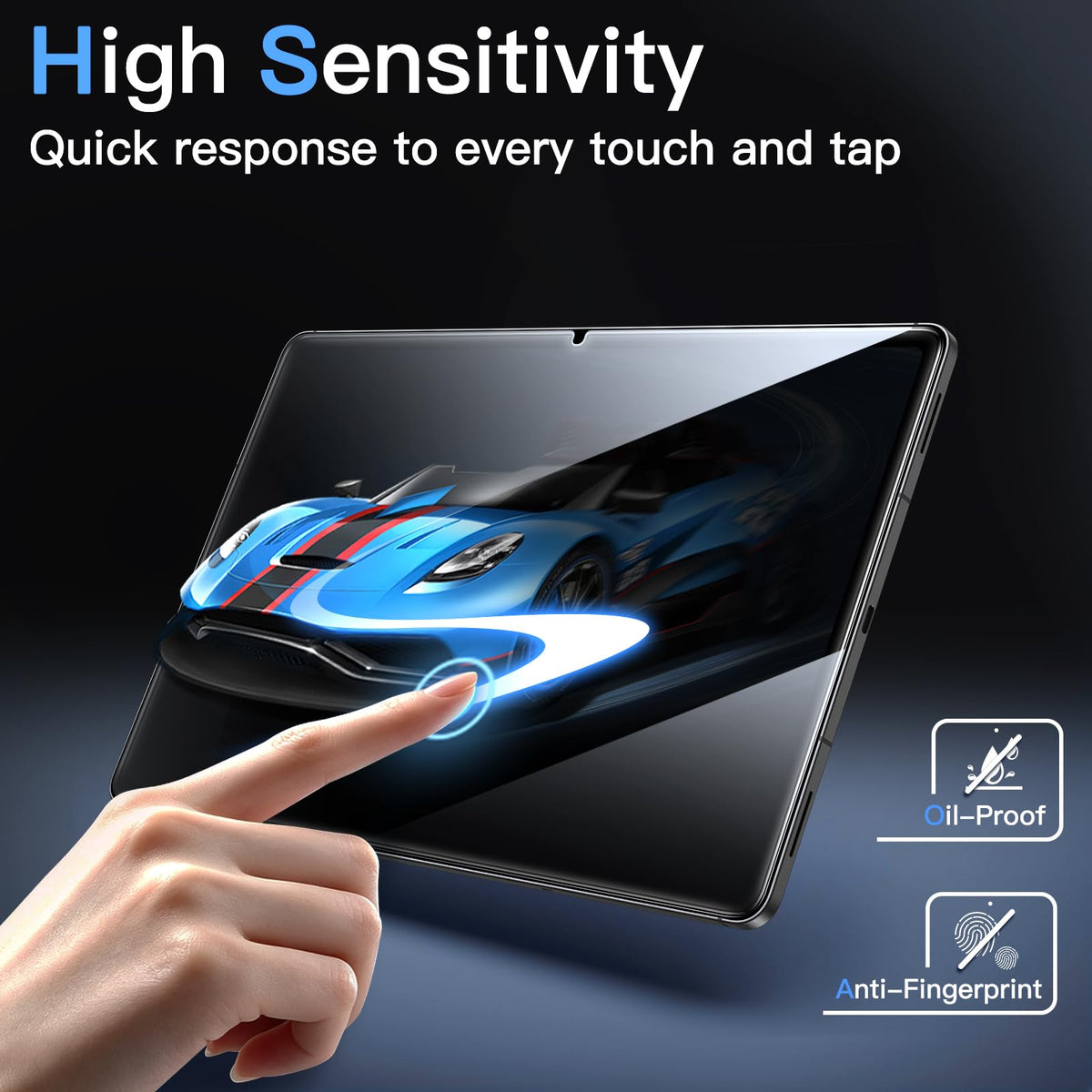JETech Screen Protector for Samsung Galaxy Tab S6 Lite 10.4", 2-Pack