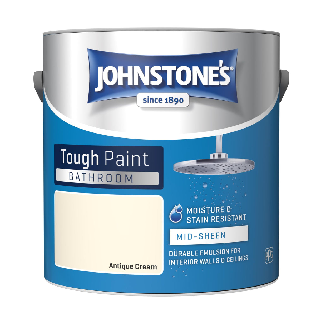 Johnstone's - Bathroom Wall & Ceiling Paint - Pure Brilliant White - 2.5L