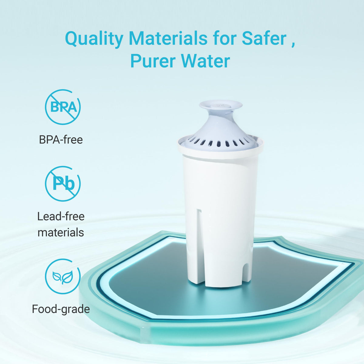 AQUA CREST Filter Replacement for Brita® Water Pitcher & Dispenser, 6 Pack