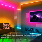 DAYBETTER LED Strip Lights 130ft Lights Strip for Bedroom, Desk, Indoor Room Bedroom Birthday Gifts RGB Decor with Remote and 24V Power Supply