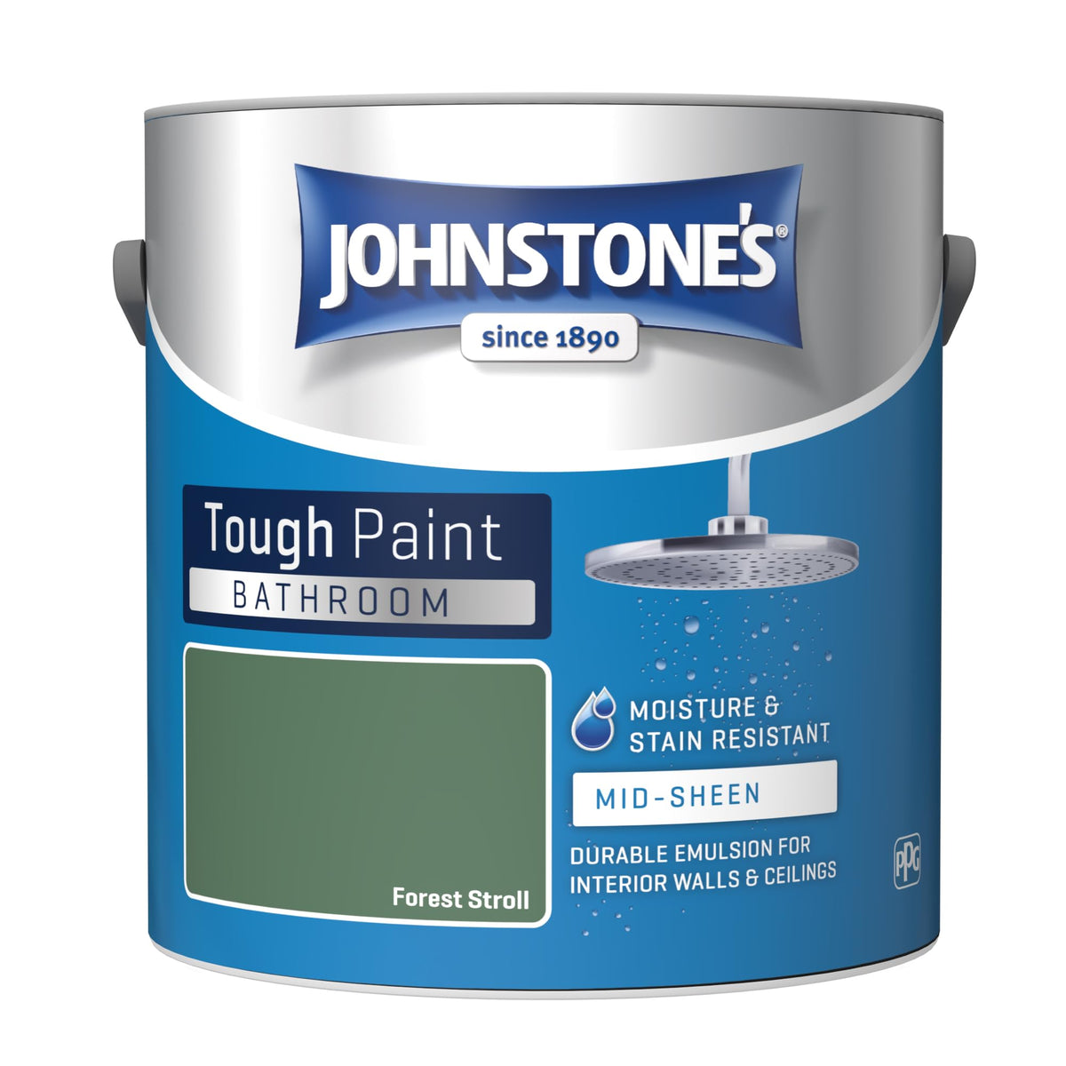Johnstone's - Bathroom Wall & Ceiling Paint - Pure Brilliant White - 2.5L