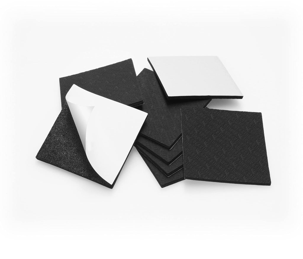 Slipstick GorillaPads Non Slip Furniture Pads/Gripper Floor Protectors (Set of 4) 3 Inch Square Self Adhesive Rubber Stoppers for Furniture Legs, CB155