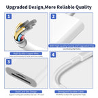 La Brodée SD Card Reader for iPhone iPad, Lightning+USB C Camera Adapter