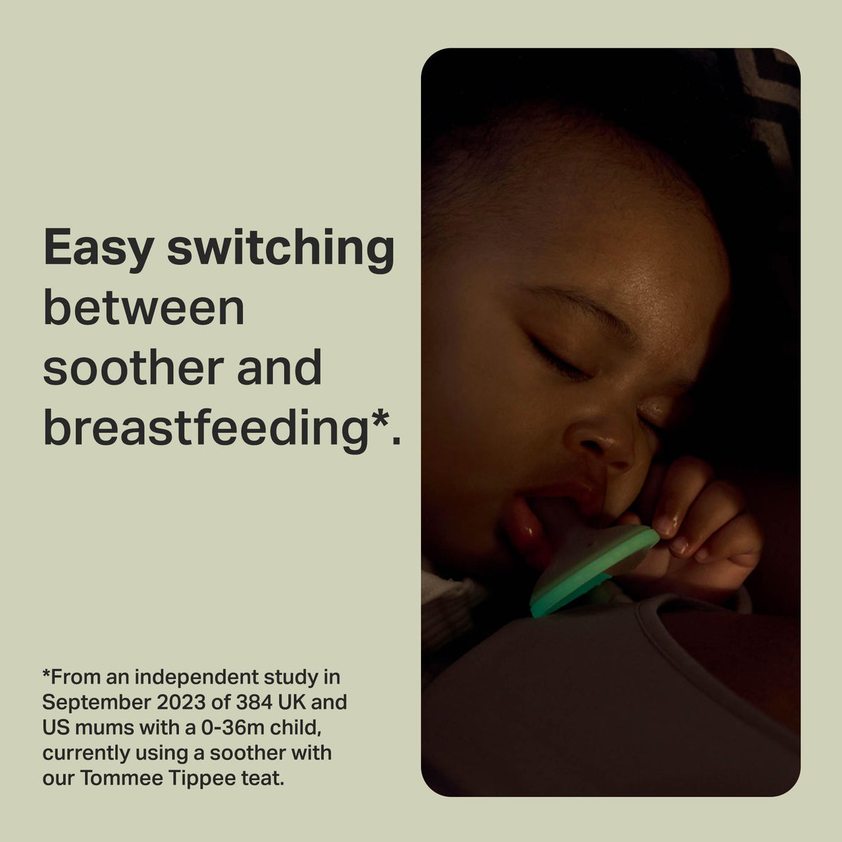Tommee Tippee Ultra-Light StayPut Night Glow Soother 0-6m Pack of 2