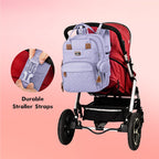 Dikaslon Baby Changing Bag Backpack, Large Nappy Back Pack Multifunction Baby Bags with Portable Changing Mat, Pacifier Holder, and Stroller Straps, for Mom and Dad