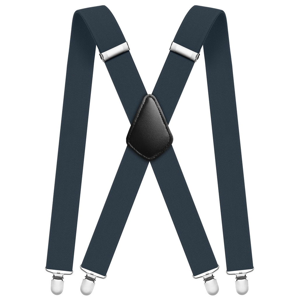 Aomig Mens Braces, Mens Suspenders with Strong Metal Clips, 3.5cm Wide Heavy Duty Suspenders for Men Women Business Wedding Casual