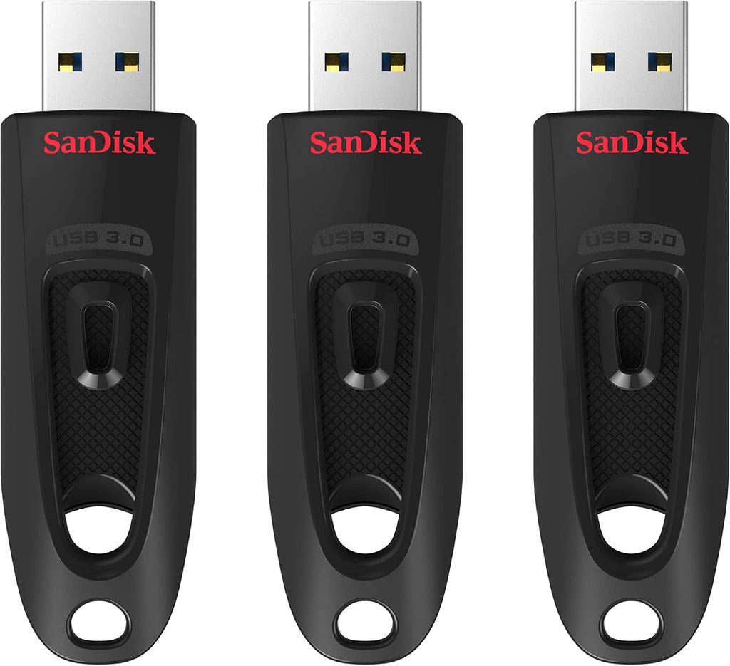 SanDisk Ultra 64GB USB Flash Drive USB 3.0 up to 130MB/s Read - Pack of 3