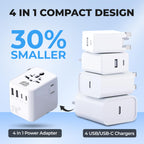 Double Dragon 2-Pack UK Electric Toothbrush & Shaver Plug Adapter | 2-Pin to 3-Pin Bathroom Converter | Supports UK EU Round & US Flat 2-Pin Plugs | 1A Fused | Compatible with Oral-B, Braun, Philips