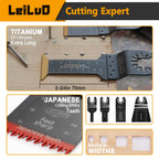 LEILUO 32Pcs Oscillating Tool Blades Wood Metal Multitool Blades Set