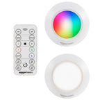 Amazon Basics LED Puck Lights, Battery Operated, 50 Lumens, Under Cabinet Lighting, Easy to Install, Easy to Use, Adhesive Backing, 2-Pack, White