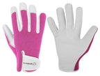 WESTWOOD FOX Ladies/Mens Leather Gardening Gloves Thorn Proof Rigger Garden work gloves, Safety Working Gloves, Premium Quality (Babypink, M)