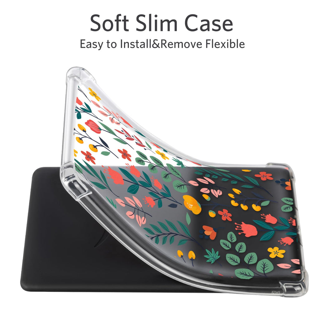 CoBak Clear Case for 6" Kindle 11th Generation 2024 and 2022 - Ultra-Slim Soft TPU Transparent Cover with Hand Strap, Lightweight & Durable Protection, Rose Gold
