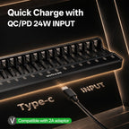 BEVIGOR 12 Slot Battery Charger with 12 Pack AA Rechargeable Batteries