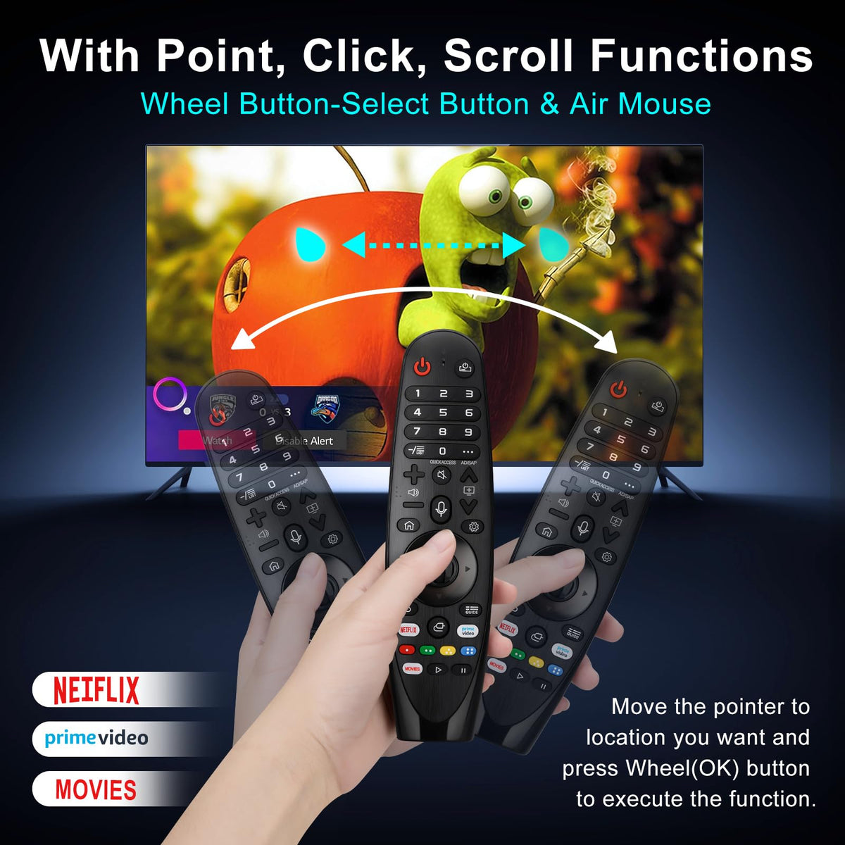 for JVC-TV-Remote-Control, Universal Replacement RM-C3338 for JVC Smart TV