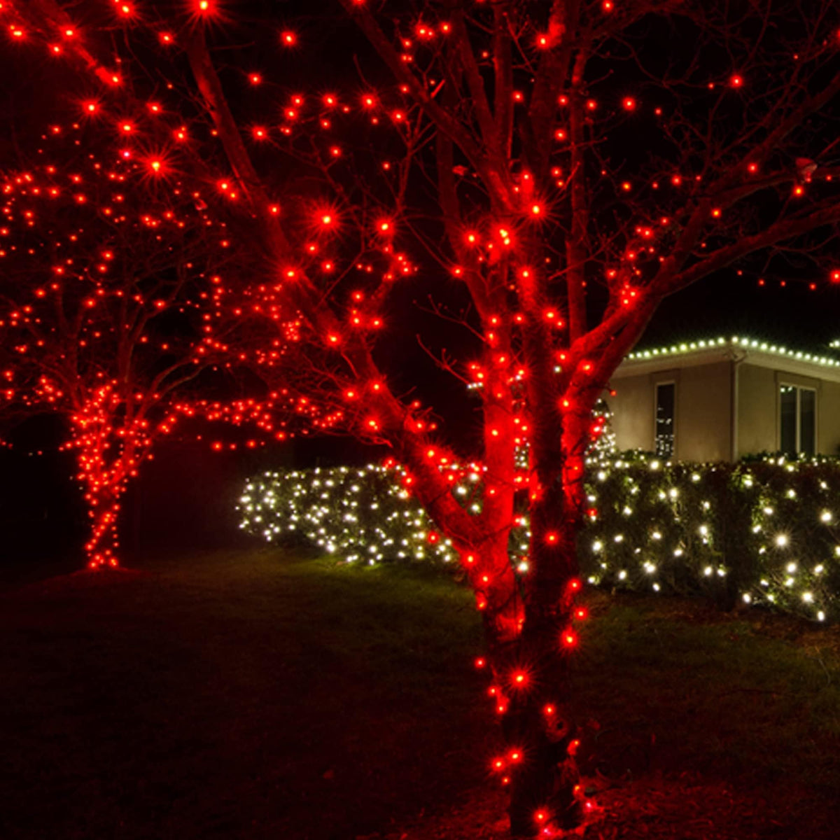 Dazzle Bright 300 LED Christmas String Lights, 100 FT Connectable Waterproof String Lights Green Wire with 8 Modes, Christmas Decorations for Indoor Outdoor Xmas Party Yard Garden (Warm White)