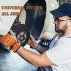 WZQH Leather Work Gloves for Men or Women.Gardening,Welding,Coffee-grey L