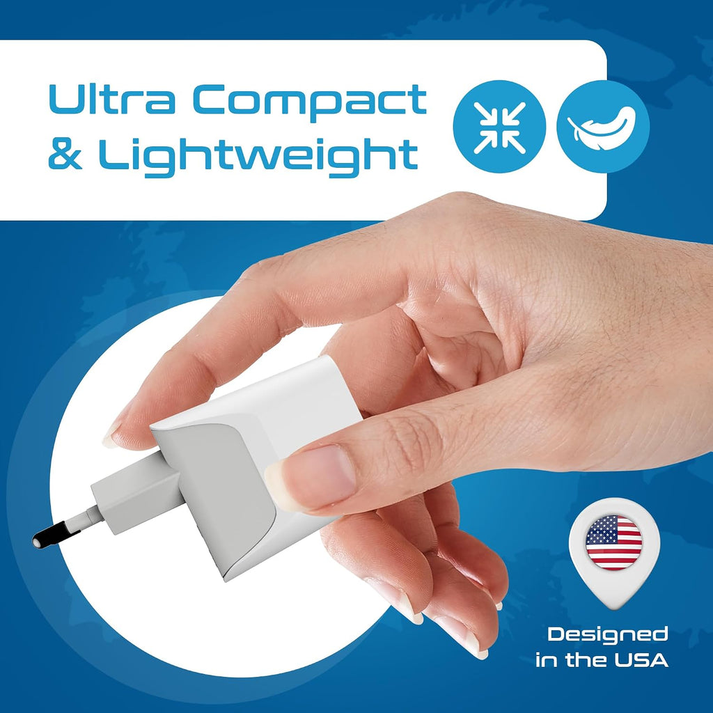 Ceptics 45W Universal Travel Adapter w/ 3 USB-A, 2 USB-C & Universal Input