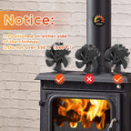 JossaColar Log Burner Fan Silent Operation | 6-Blade Stove Fans Log Burners | Wood Burner Fans Heat Powered | Fan for Wood Burning Stove | Fireplace Accessories Tools