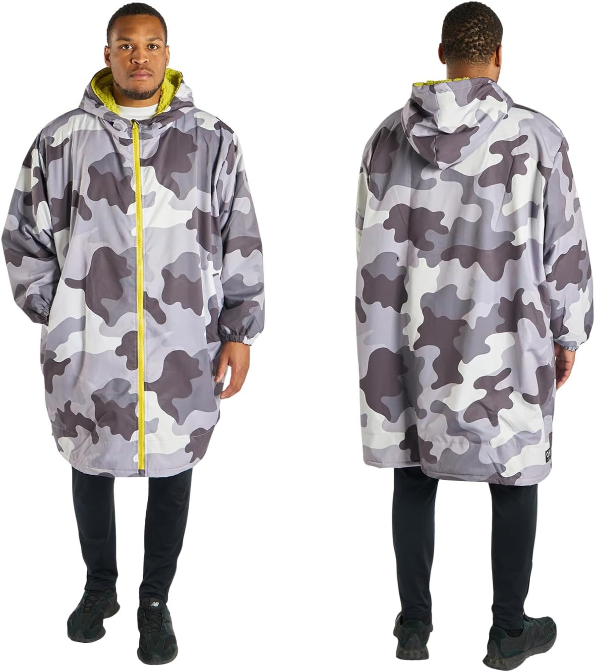 OHS Adults Drying Robe, Water-Resistant Changing Robe Gifts for Women Comfy Sherpa Privacy Robes for Women Men, Stay Dry Jacket Swimming Camping Drying Robes - S/M, L/XL