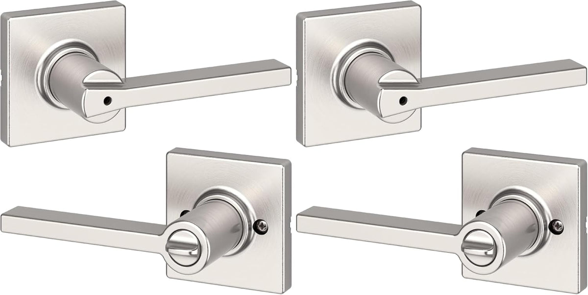 Kwikset Casey Privacy Door Lever with Lock, Matte Black