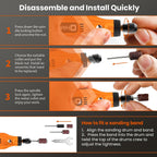 HARDELL Mini Cordless Rotary Tool, 5-Speed 69pcs Kit for 3D Printer Sanding