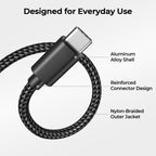 BASESAILOR USB A to USB C Charger Cable 3Pack 0.5/1/2M Black