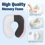 Cirorld Travel Pillow for Airplane, Neck Pillow for Travel, Memory Foam Travel Neck Pillow for Adults, Adjustable & Compact Flight Pillow, Ergonomic Neck Cushion, With Ear Plugs, Eye Mask, Carry Bag