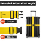 WISYOK Luggage Straps Extended, 4 Pack, 130-250cm Adjustable, Pink SkyBlue