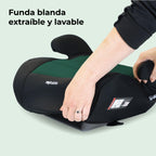 My Babiie MBCSB10 Booster Car Seat - Lightweight at 1kg, Approx. 6-12 Years (125-150cm, 22-36kg), R129, i-Size Backless Child Car Seat, Group 3, Compact, Portable, Ideal for Travel - Black
