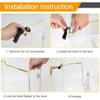 Hibbent Universal Metal Front Mount Toilet Handle Replacement Kit