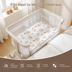 Next to Me Crib Sheets 83x50 cm Fitted 2 Pack Bedside Crib Sheets