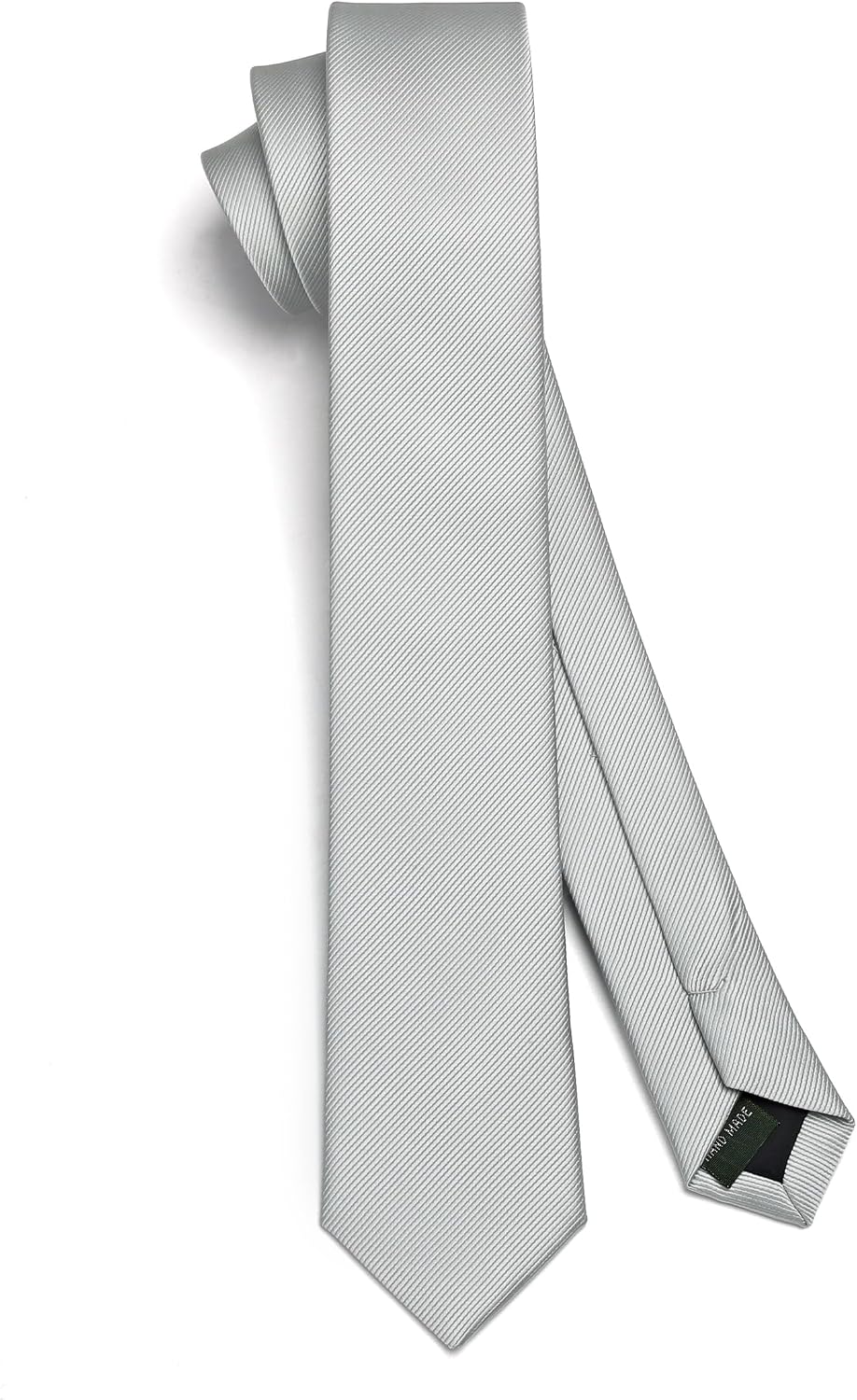 HISDERN Skinny Tie Solid Color 6cm Slim Ties for Men Wedding Classic Formal Business Necktie