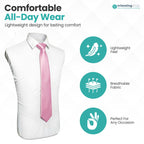 Trimming Shop 5cm Slim Skinny Solid Colour Necktie for Mens