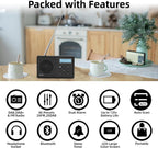DAB Radio Portable, WOVTE DAB+ Digital Radio Rechargeable FM Radio