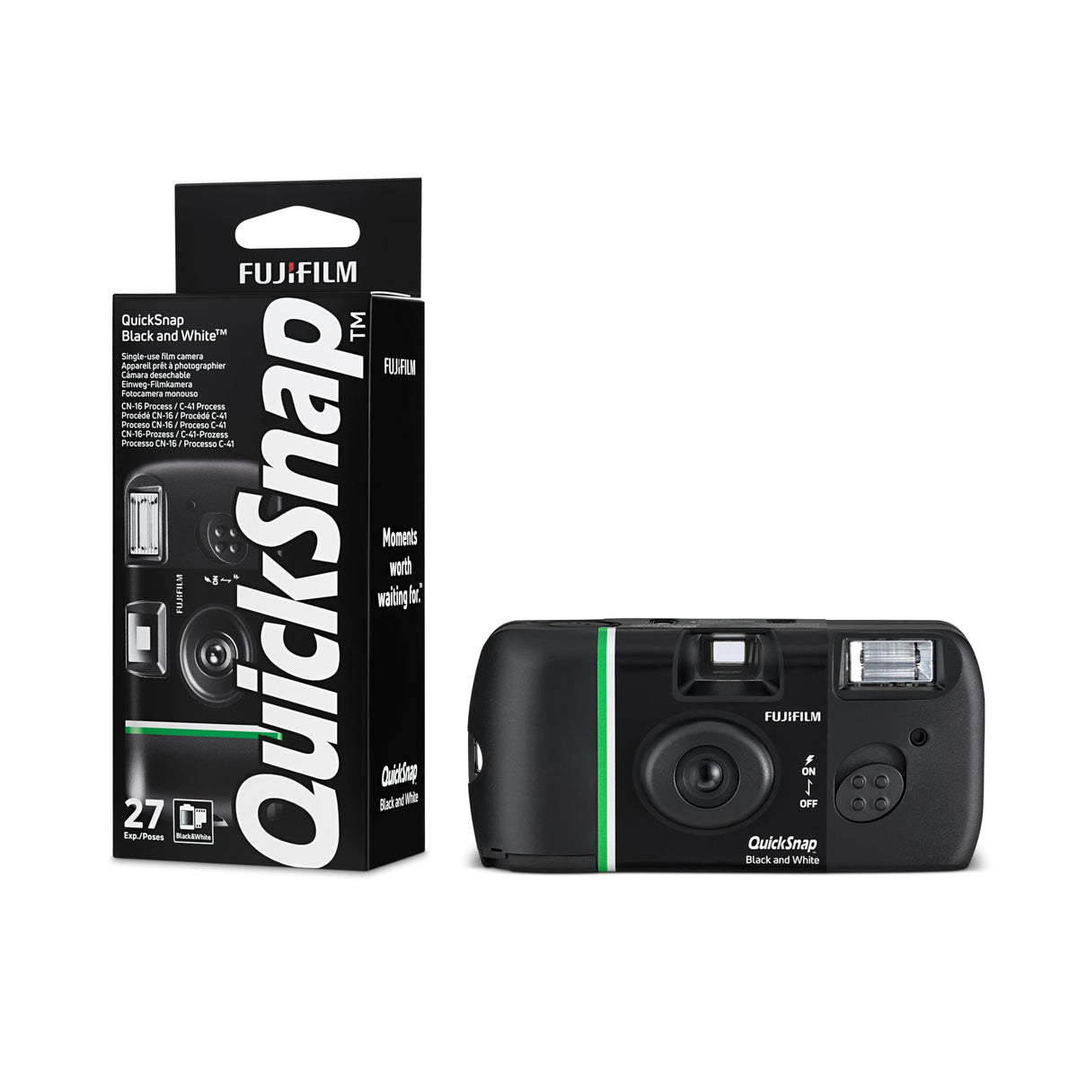 Fujifilm Quicksnap 27 exposure, FUJICOLOR 400 ISO speed film camera, with Built-in flash