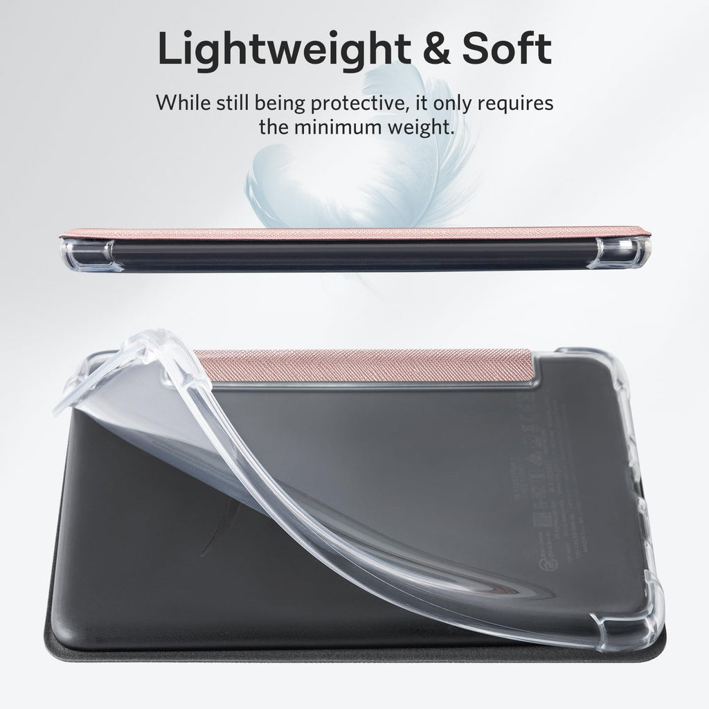 CoBak Case for 6" Kindle 11th Generation 2024 and 2022, Premium PU Leather Smart Cover with Auto Sleep/Wake for Kindle, Black