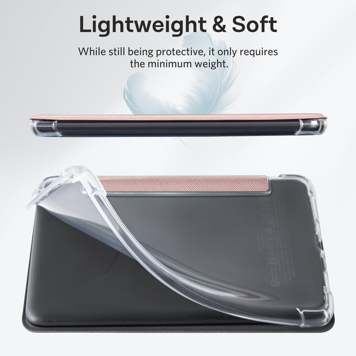 CoBak Case for 6" Kindle 11th Generation 2024 and 2022, Premium PU Leather Smart Cover with Auto Sleep/Wake for Kindle, Black