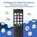 Replacement Voice Remote Control for Google Chromecast 4k Snow Streaming Media Player,Remote for Chromecast with Google TV HD/4K,Voice Remote Controls Replacement(Remote Control Only)