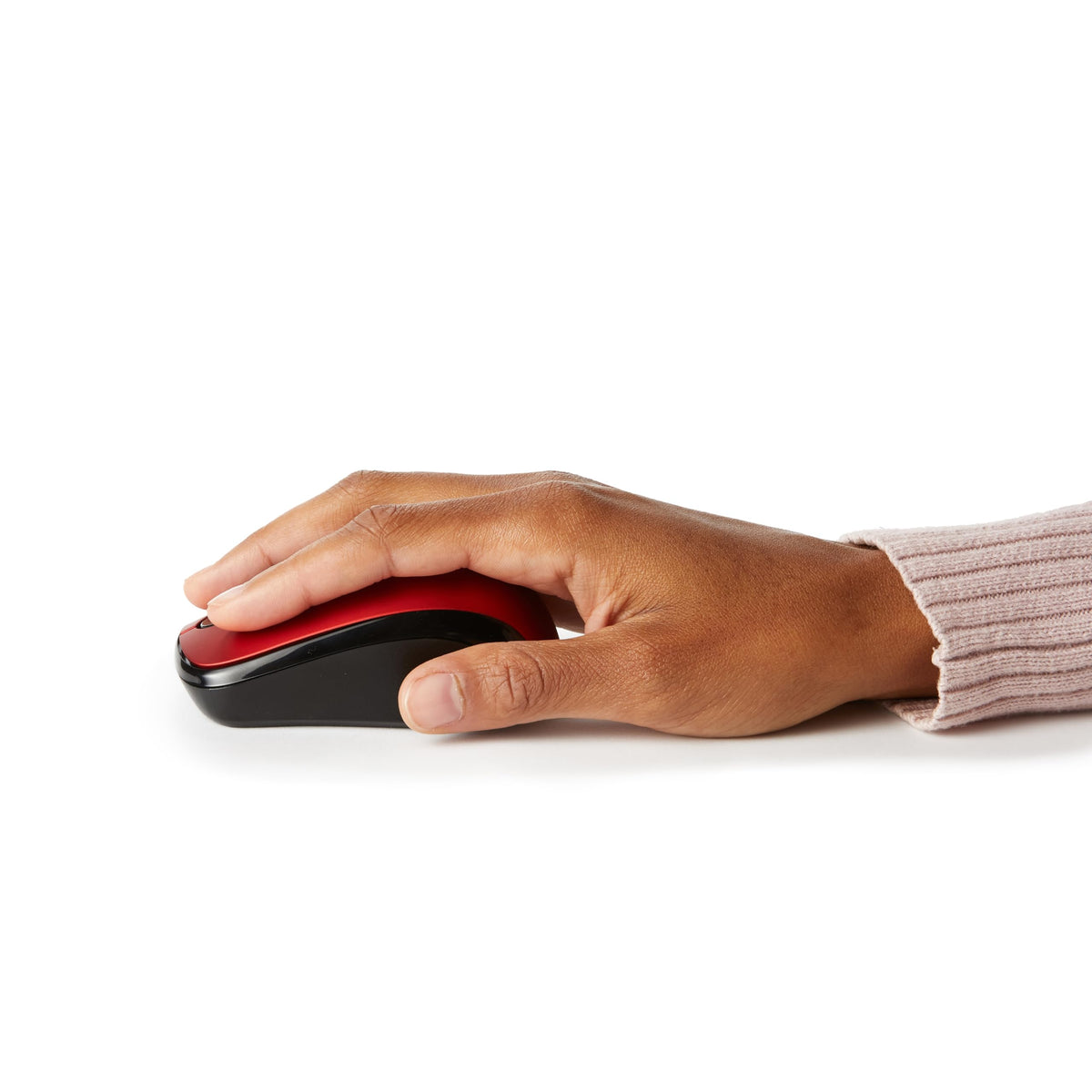 Amazon Basics Wireless Mouse for Laptop, 2.4GHz with USB Nano Receiver – Black