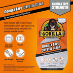 Gorilla Tape Black 11m - Heavy Duty Duct Tape, Hand-Tearable & Extra Strong