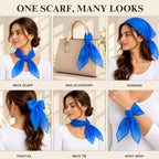 WESTEND CHOICE Square Chiffon Scarves Women's Neck Scarf 50s Retro Bandana