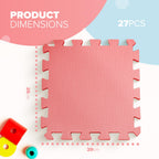 kidoola Foam Baby Play Mat (29x29cm) – Thick & Soft EVA Foam Interlocking Floor Tile Matting for Children – Large Multi Colour, Safe & Comfortable 7mm Thick Play Flooring (27pc)