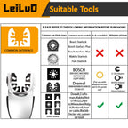 LEILUO 32Pcs Oscillating Tool Blades Wood Metal Multitool Blades Set